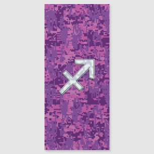 Pearl Sagittarius Zodiac Rótulo Fuchsia Camo Digit