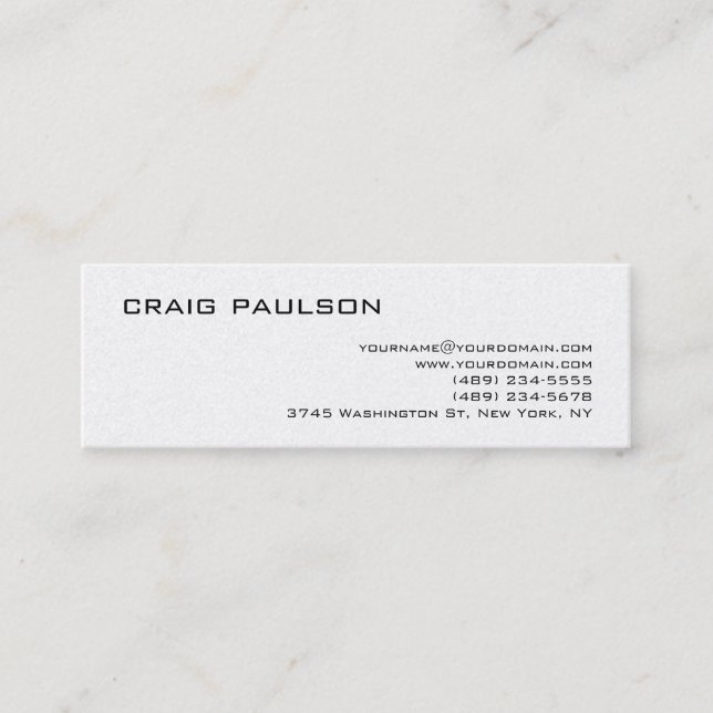 Pearl Simple Trendy Moderna Tarjeta de visita simp (Anverso)