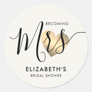 Pearl White Convirtiéndose En Sra. Sello para sobr