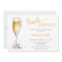 PEARLS & PROSECCO - Invitación a la DUCHA BRIDAL