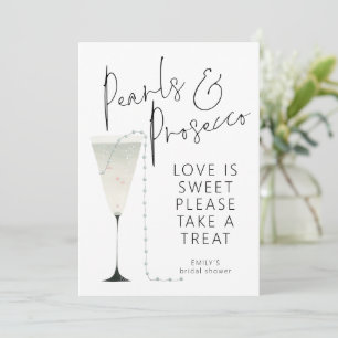Pearls Prosecco Love es una dulce tarjeta de ducha