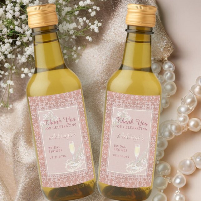 Pearls & Prosecco Rosa Gold Bridal Shower Favor (Subido por el creador)