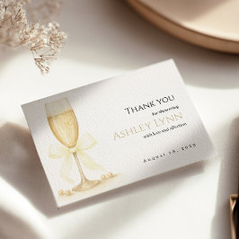 Pearls y Prosecco Tarjeta de agradecimiento | Neut