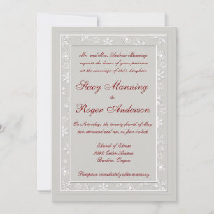 Pearly Snowflakes - Invitaciones de bodas
