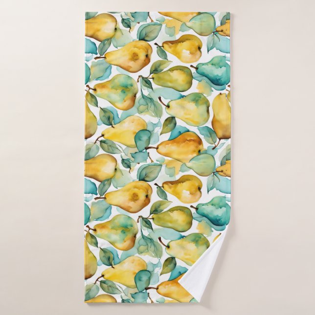 Pears Arte Acuarela  (Toalla de baño)
