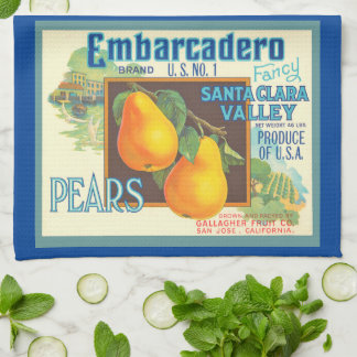 Pears Vintage Fruit Crate Art Kitchen Toalla