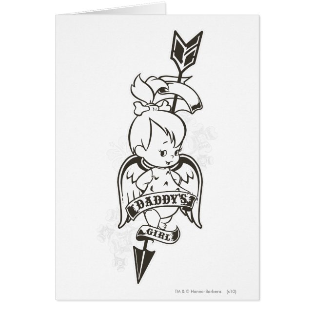 PEBBLES™ B&W Chica de papá (Frente)