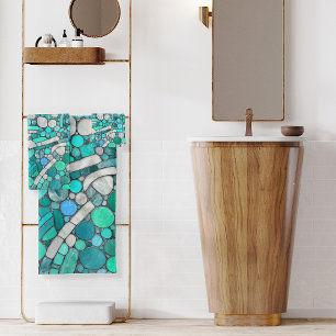 Pebbles Mosaic Art -Aquamarine y Pearl