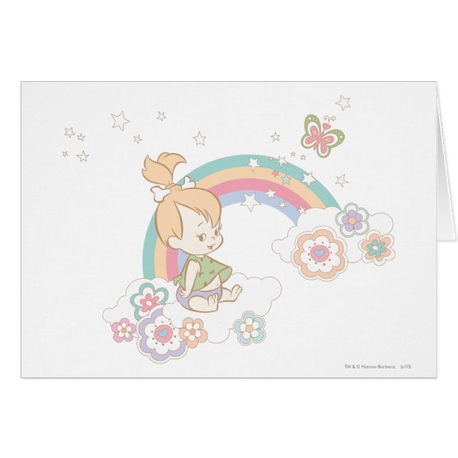 PEBBLES™ Nubes de arcoiris y flores (Anverso (Horizontal))