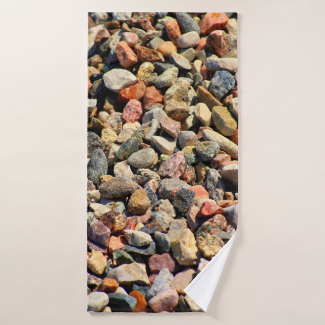 Pebbles rocks colorful texture (Toalla de baño)