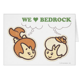 PEBBLES™ y roca de fondo del amor del Bam Bam