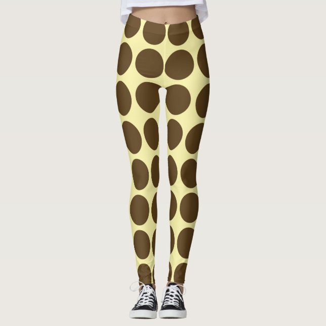 Pecan Cream Neutral Dots Leggings (Anverso)
