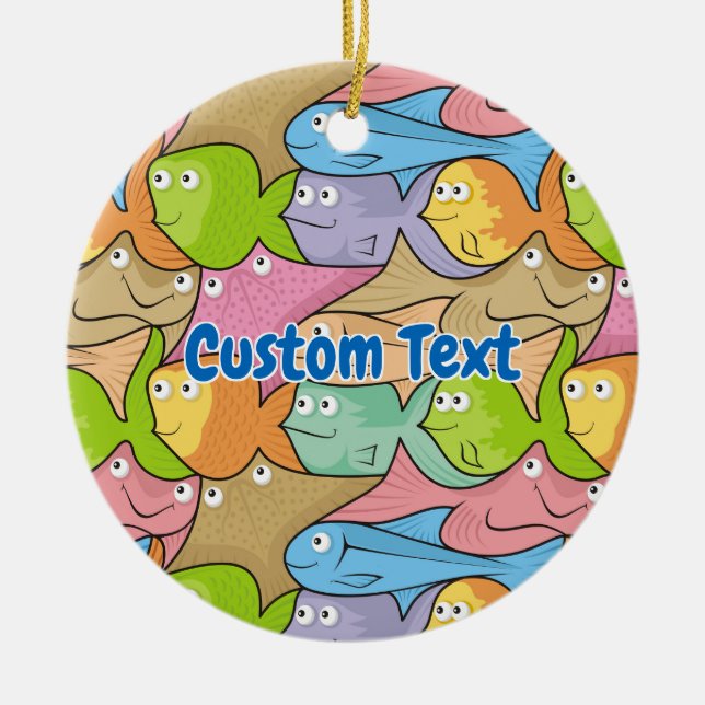 Peces adorno de cerámica personalizado (Frente)