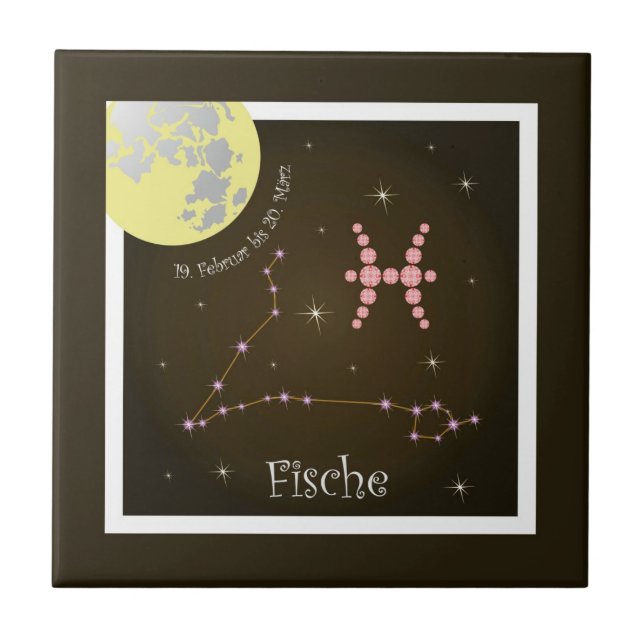 Peces el 19. febrero hasta 20. El marzo baldosa de (Frente)