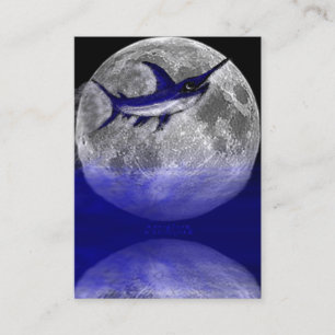 Peces espadas de salto en las tarjetas de visita