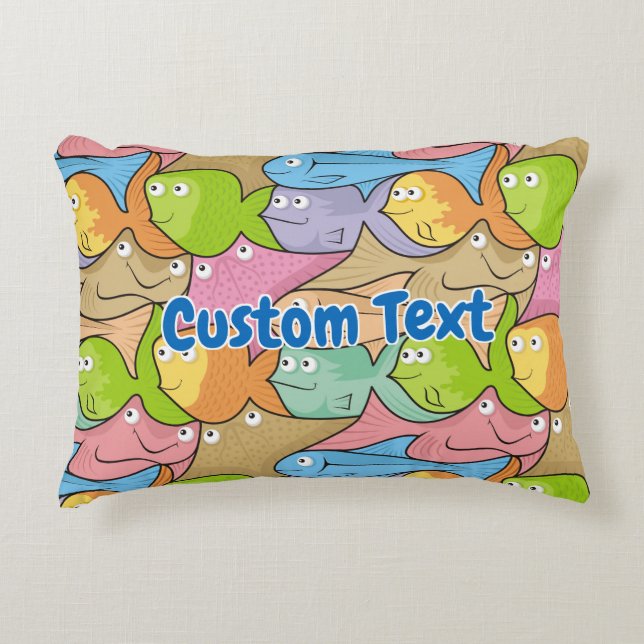 Peces personalizado acento almohada (Anverso)