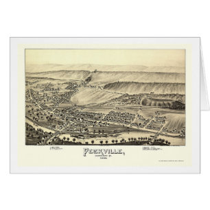 Peckville, mapa panorámico del PA - 1892