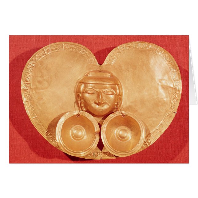 Pectoral con la cara humana llevando pendientes (Anverso (Horizontal))