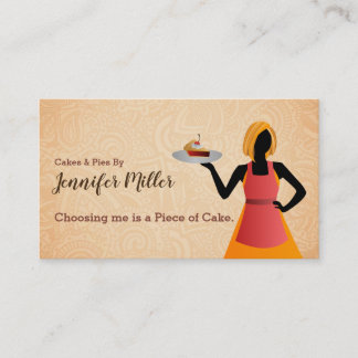 Pedazo de tarjetas de visita de la torta