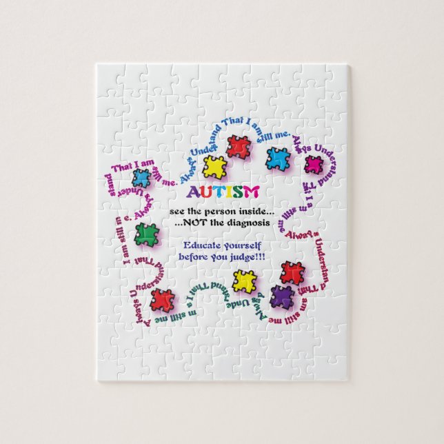 Pedazo del rompecabezas del autismo (Vertical)