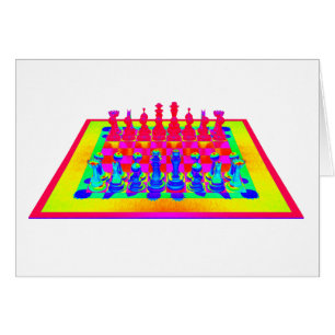 Pedazos coloridos del tablero de ajedrez y de