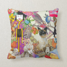 Pedazos y collage de las sacudidas 1 almohada