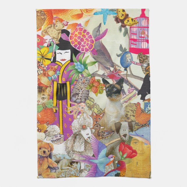 Pedazos y collage de las sacudidas 1 toalla de (Vertical)