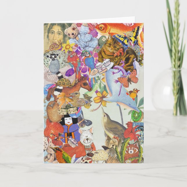 Pedazos y tarjeta de felicitación del collage 2 de (Anverso)