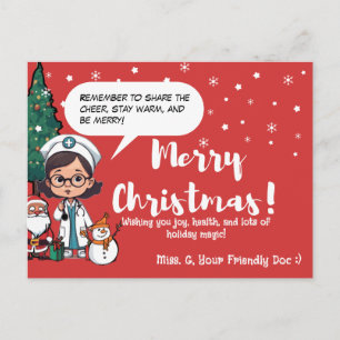 Pediatra   Feliz Tarjeta de Navidad para Niños