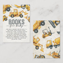 Pedido de tarjeta de bebé en el libro de construcc