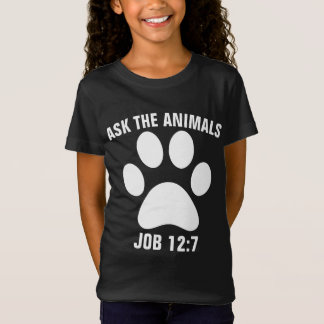 PEDIR A LOS ANIMALES Camisetas cristianas para niñ