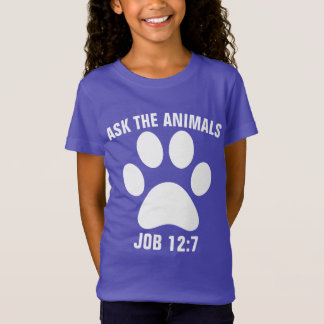 PEDIR A LOS ANIMALES Camisetas cristianas para niñ