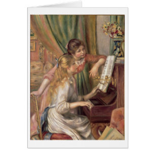 Pedro chicas jóvenes de Renoir un en el piano
