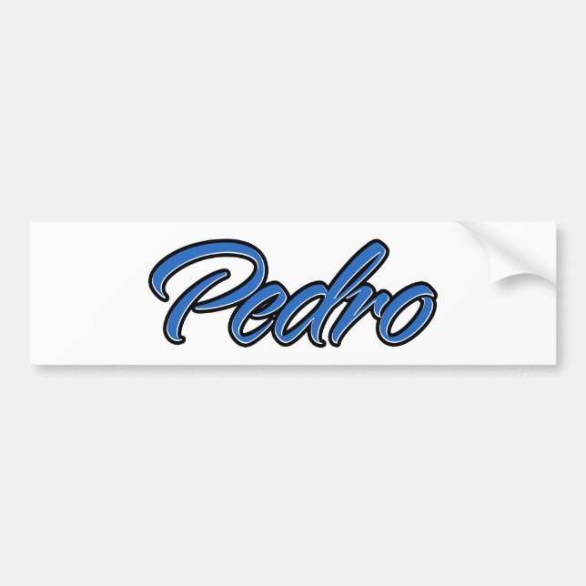 Pedro Nombre azul Aufkleber Pegatina Autoaufkleber (Frente)