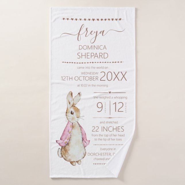 Pedro rosa el conejo (Toalla de baño)