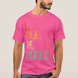 Pee In Lakes Funny Nadando Top Summer Vacation