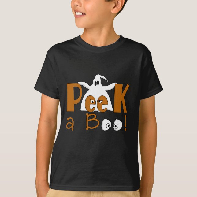 Peek A Boo Camisetas y regalos de Halloween (Anverso)
