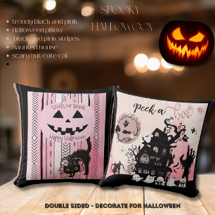 "Peek a Boo" espeluznante almohada de Halloween