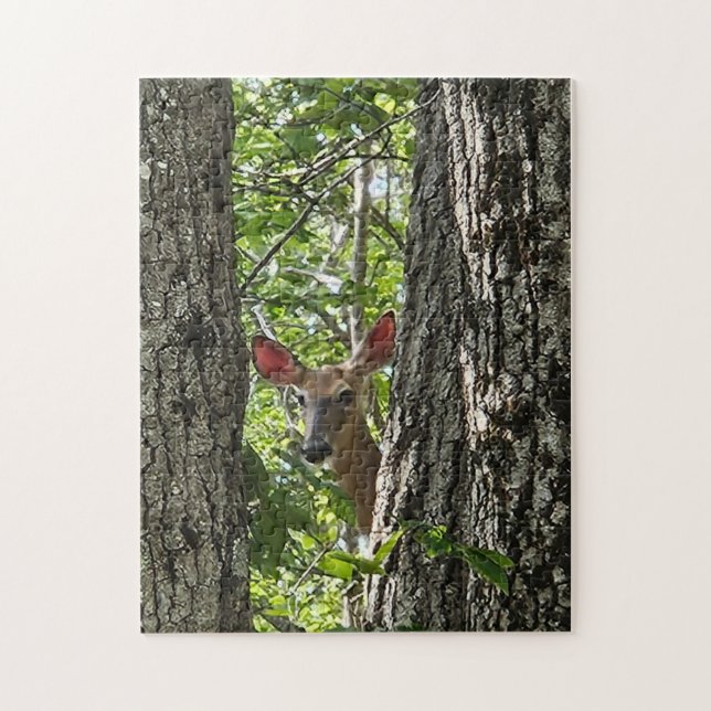 Peek-a-boo I see you Deer Puzzle (Vertical)
