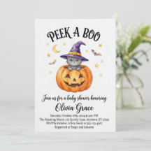 "Peek A Boo" Invitación a Baby Shower de Halloween