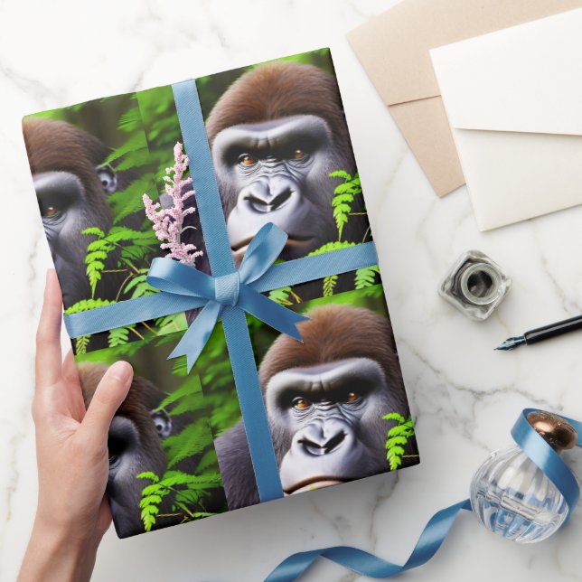 Peekaboo Gorilla, papel envuelto (Regalar)