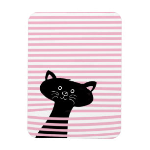 ¡Peekaboo! Imán lindo de la foto del gato negro