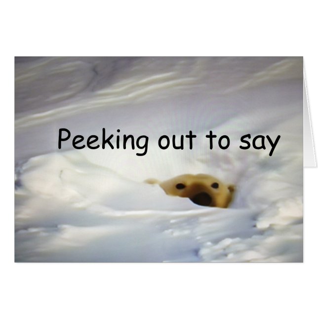 "PEEKING OUT TO DICY" (TARJETA EN BLANCO) (Anverso (Horizontal))