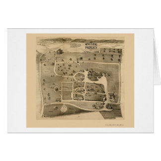Peekskill en el Hudson, mapa panorámico de NY -