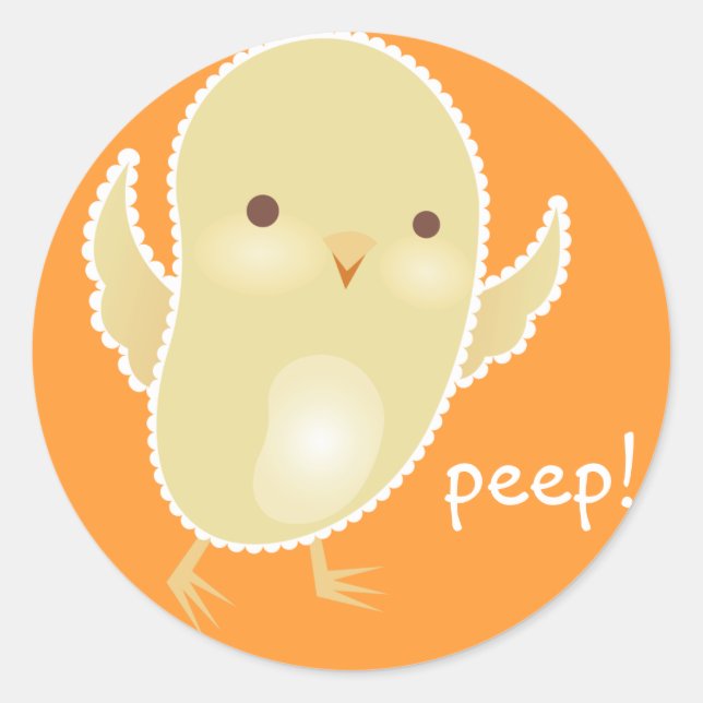 ¡Peep! Pegatinas Baby Chick (Anverso)