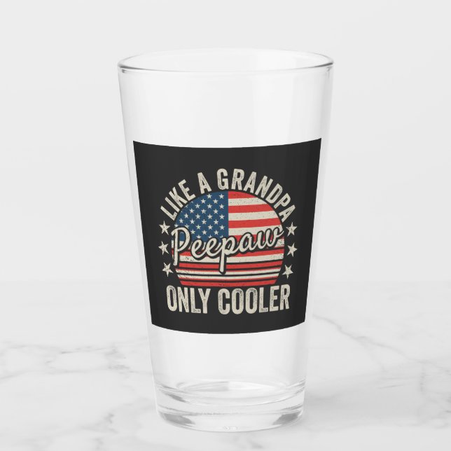 Peepaw Like a Grandpa Only Cooler USA Flag DK (Anverso)