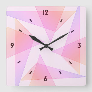Pega el reloj de pared geométrica