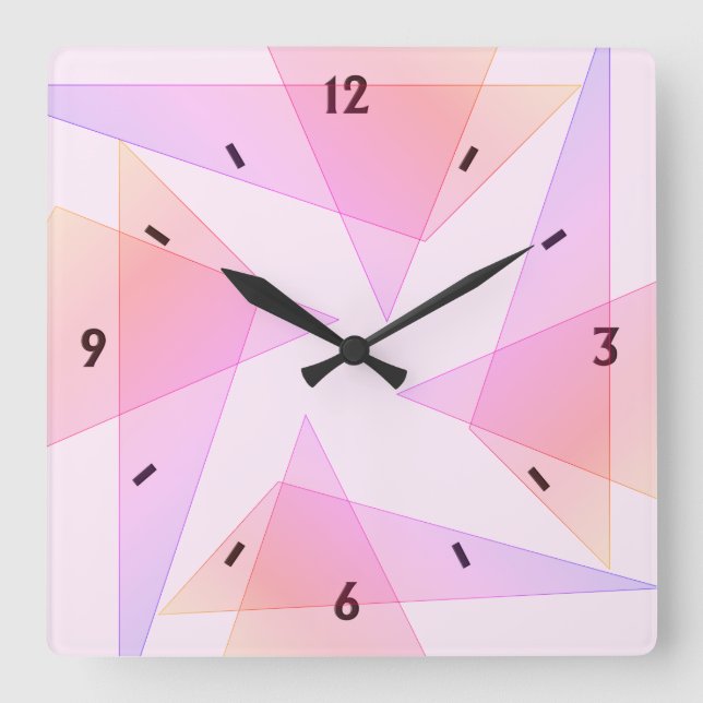 Pega el reloj de pared geométrica (Anverso)