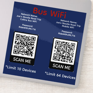 Pegar calcomanía de WiFi del autobús Collins en el