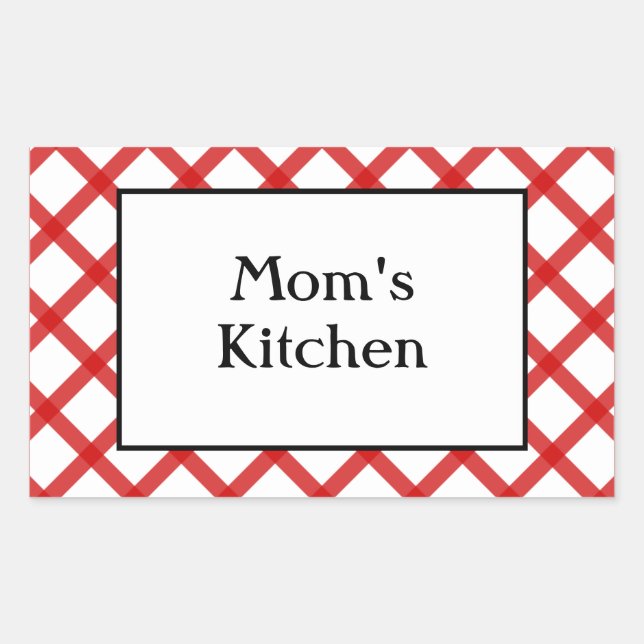 Pegar calcomanía personalizada de cocina de mamá e (Anverso)